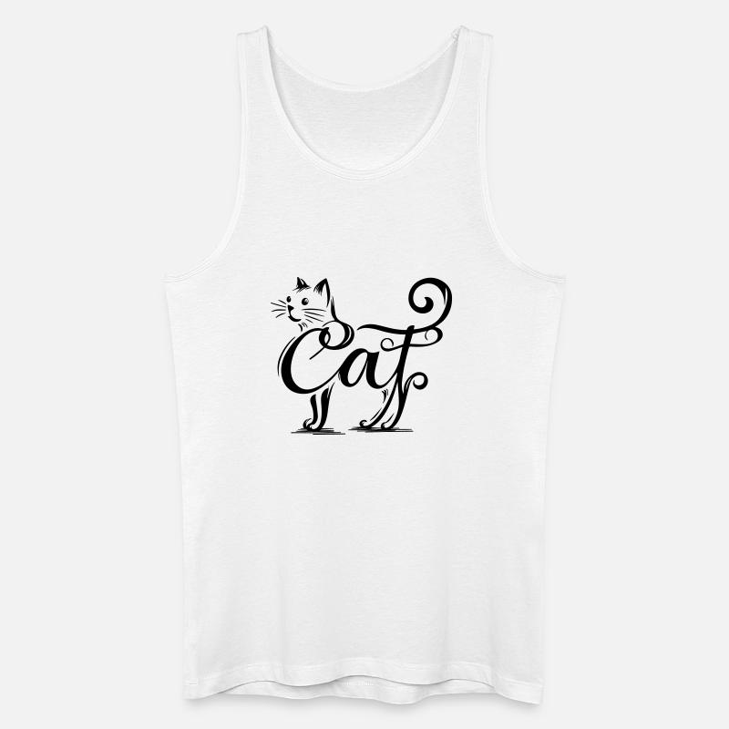 Katzen-Overlay - Verschmolzene Katze - Männer Bio Tank Top - Weiß