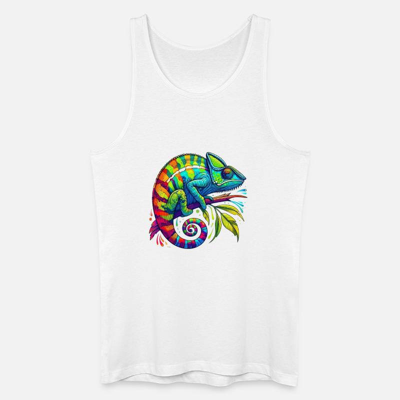 Chamäleon - Männer Bio Tank Top - Weiß