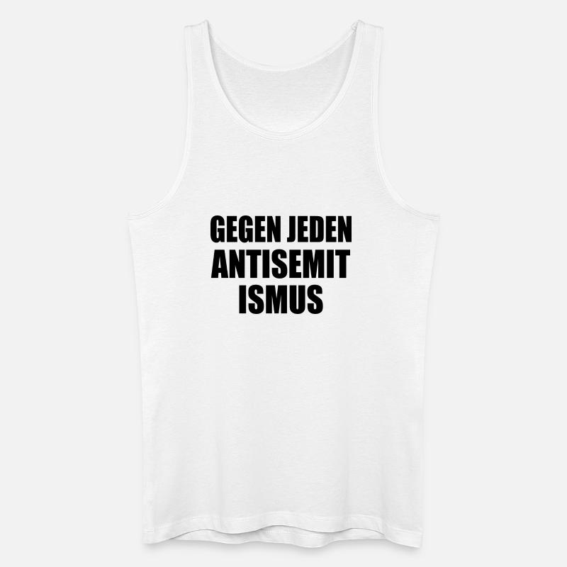 Gegen jeden antisemitismus - Männer Bio Tank Top - Weiß