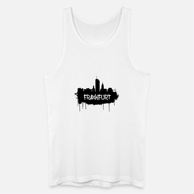 Frankfurt Graffiti Skyline - Männer Bio Tank Top - Weiß