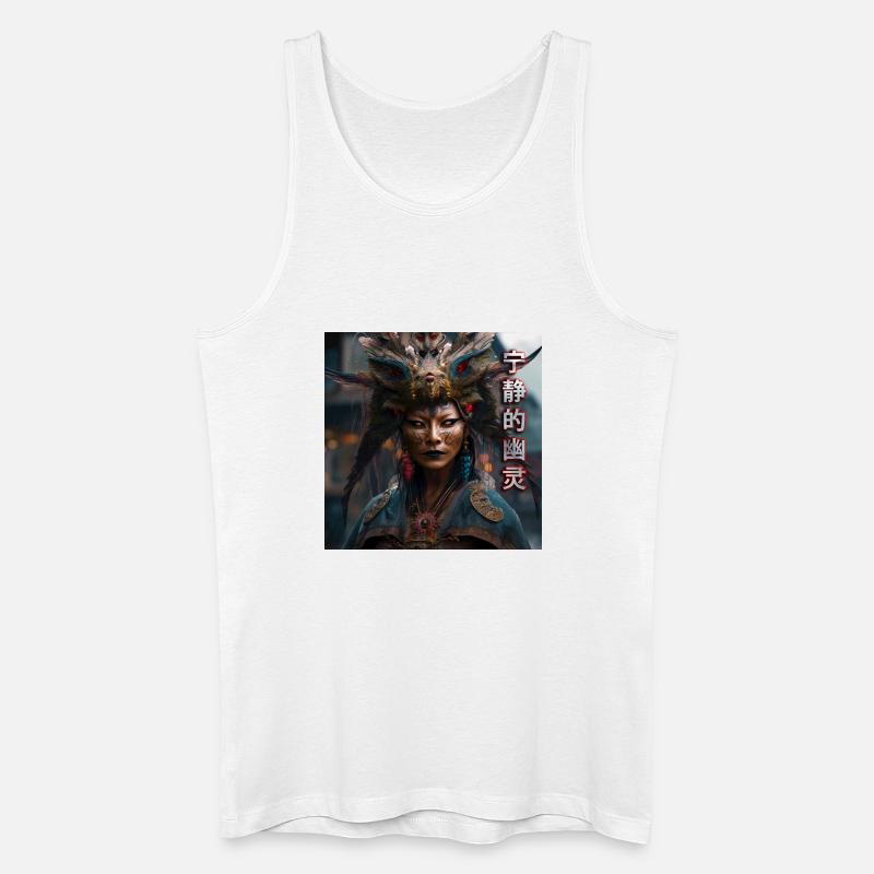 Serene Ghost Tippfehler - Männer Bio Tank Top - Weiß