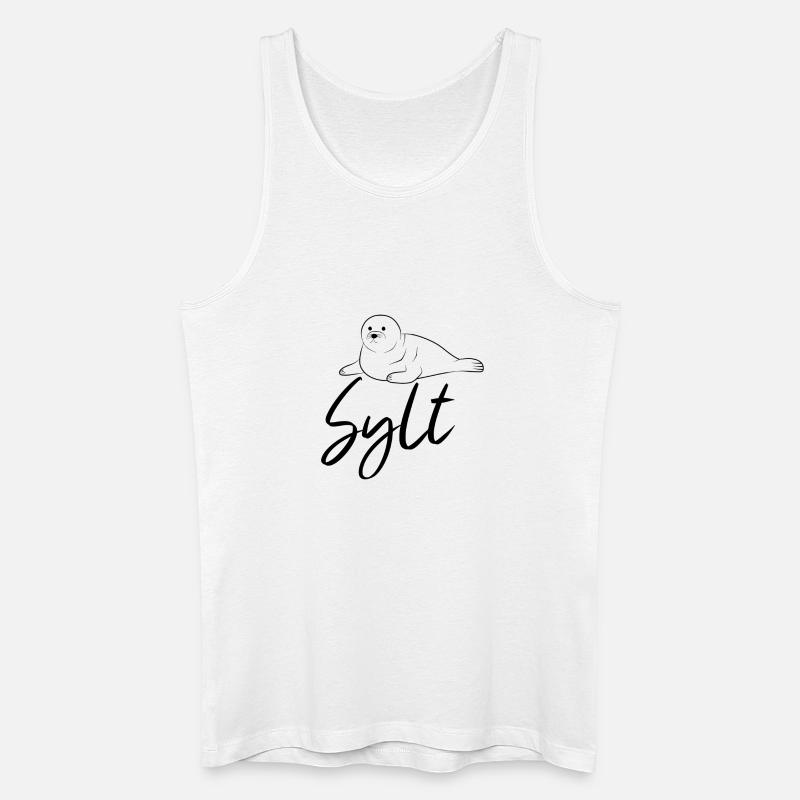 Sylt Robbe - Männer Bio Tank Top - Weiß