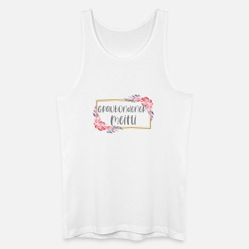 Schweiz Graubünden Mädchen Heimat Geschenk - Männer Bio Tank Top - Weiß