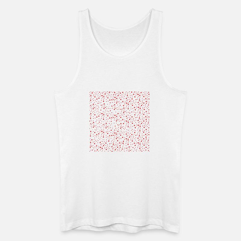 sternenmuster rottöne, weihnachts prints - Männer Bio Tank Top - Weiß