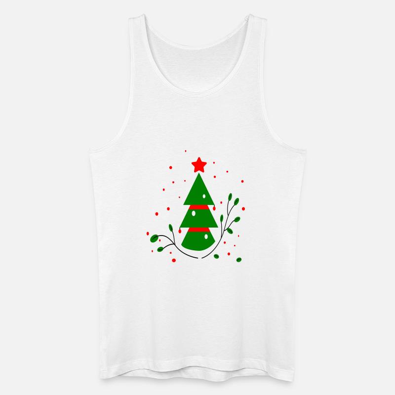 Weihnachten, Tannenbaum - Männer Bio Tank Top - Weiß