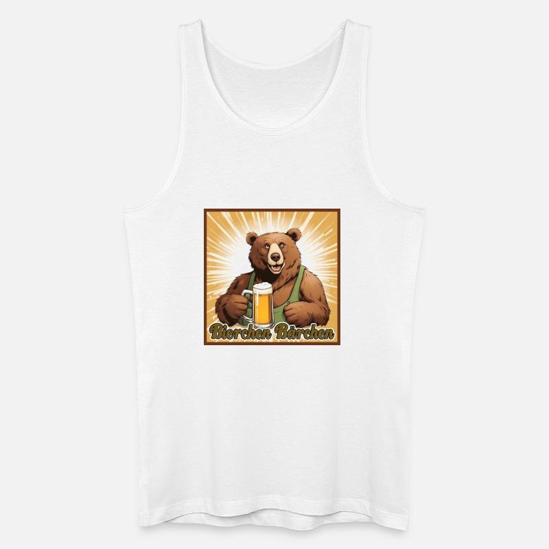 Bierchen Bärchen - Männer Bio Tank Top - Weiß