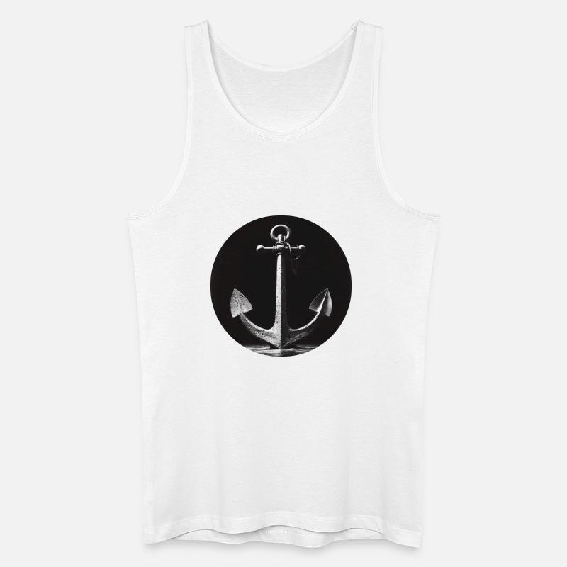 Anker grau - Männer Bio Tank Top - Weiß