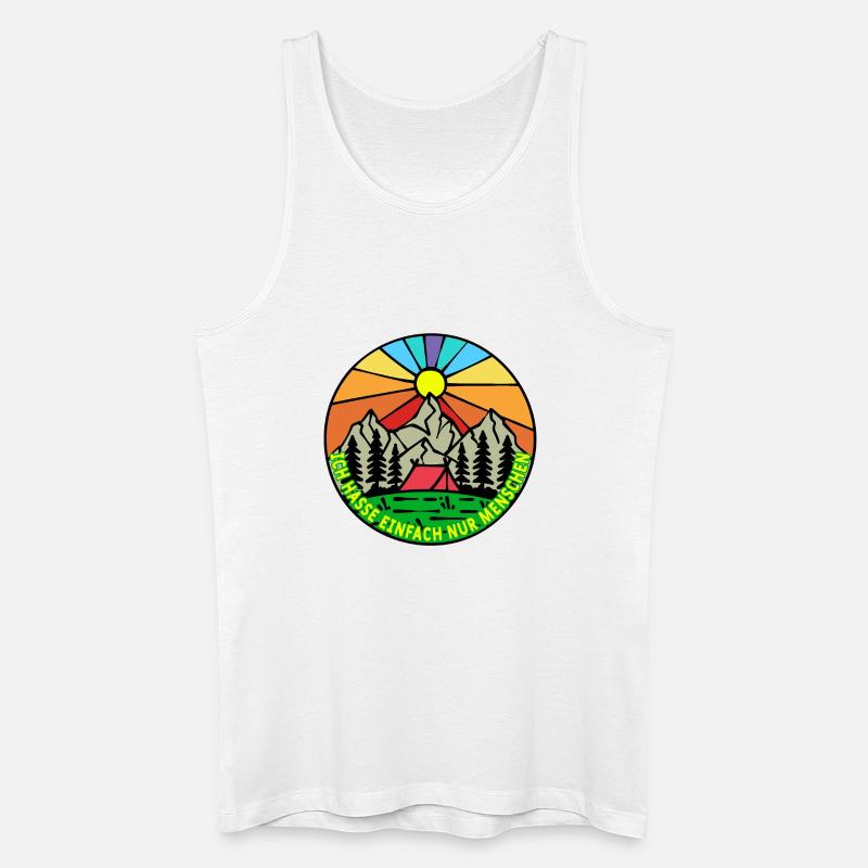 Mountains, Nature, Camping, Camping, Camping, Statement - Men’s Organic Tank Top - white