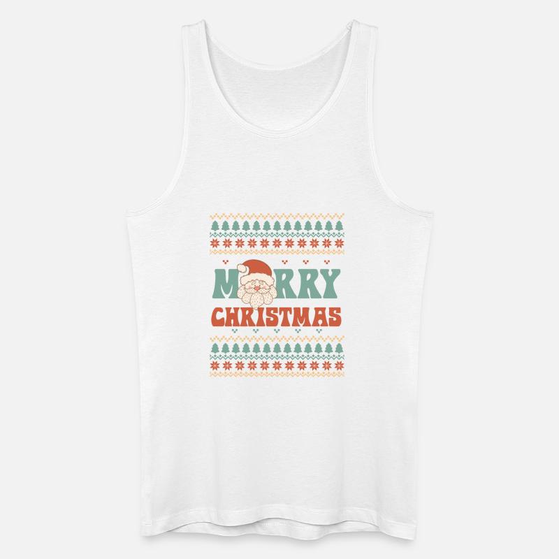 Hässlicher Weihnachtspullover - Männer Bio Tank Top - Weiß