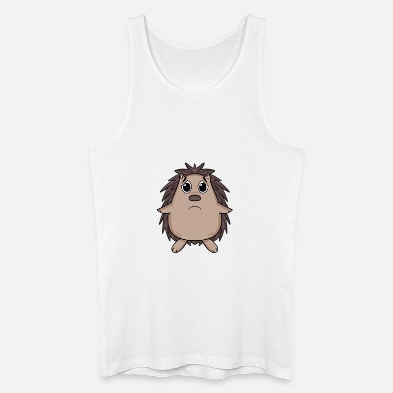 Igel Traurig - trauriger Igel - Männer Bio Tank Top - Weiß