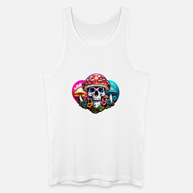 Skull Toadstool - Men’s Organic Tank Top - white
