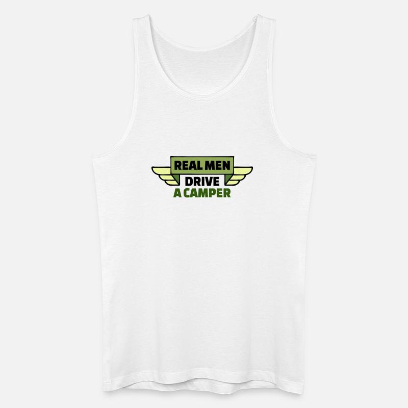 Camper Camping Statement Wanderer Wohnmobil Urlaub - Männer Bio Tank Top - Weiß
