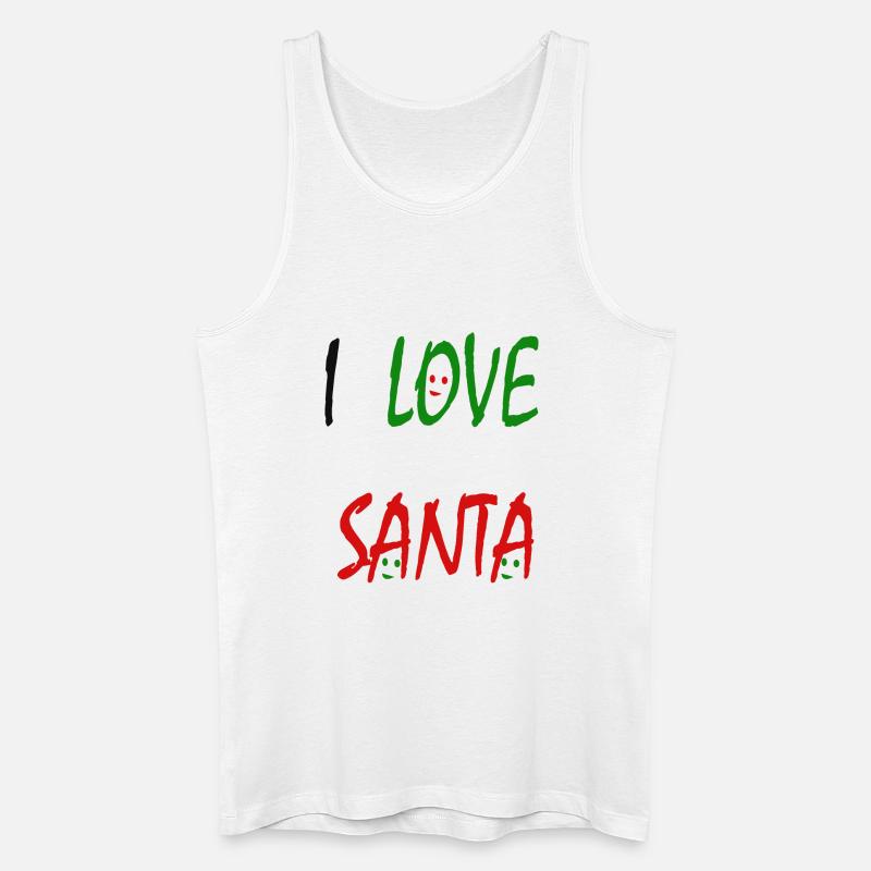 Ich liebe den Weihnachtsmann - Männer Bio Tank Top - Weiß