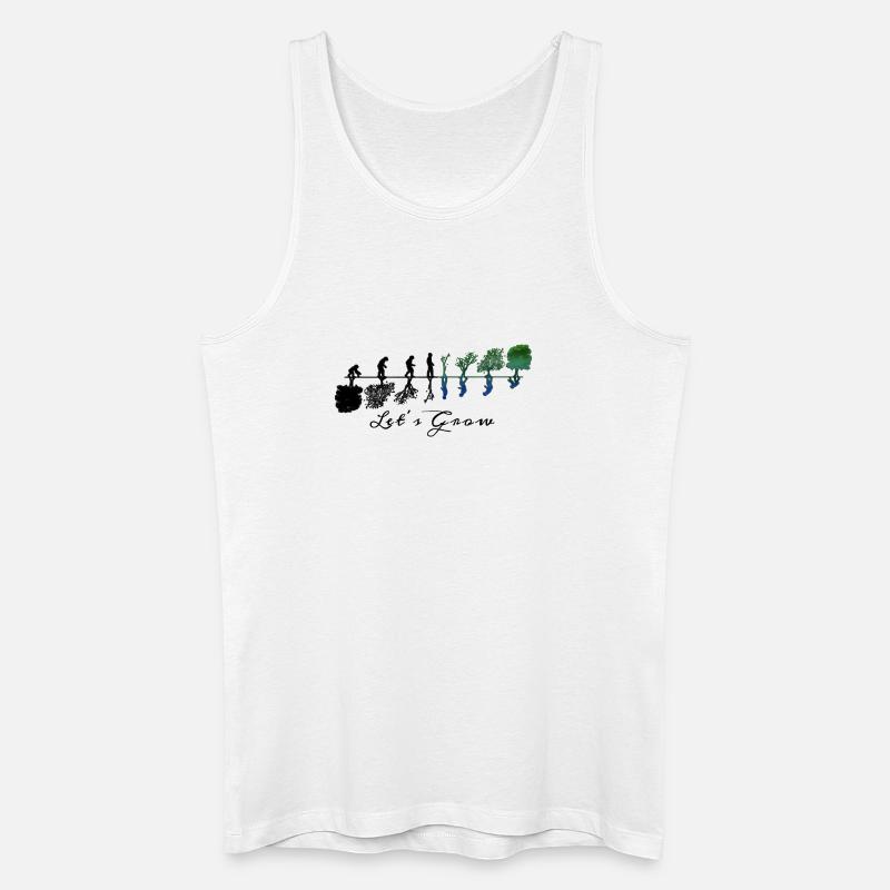 Lassen Sie uns wachsen - Männer Bio Tank Top - Weiß