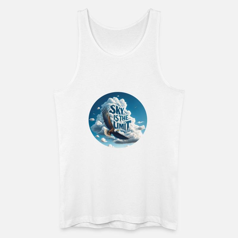 Sky is the Limit Adler - Männer Bio Tank Top - Weiß