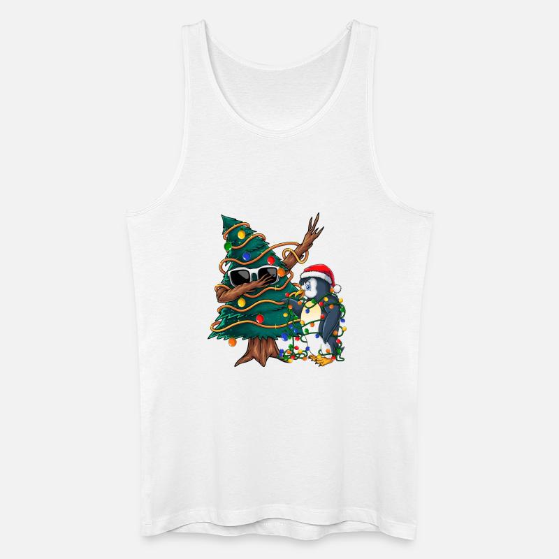 Dapping Tannenbaum -Dapping Weihnachtspullover - Männer Bio Tank Top - Weiß
