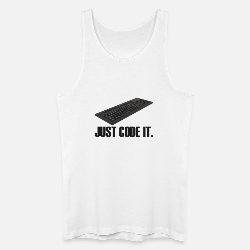 Just Code it - Männer Bio Tank Top - Weiß