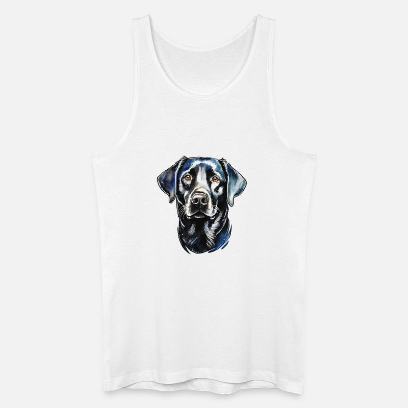 Labrador Retriever Portrait - Männer Bio Tank Top - Weiß