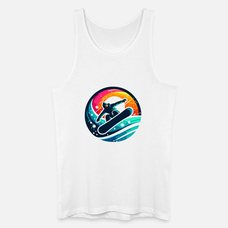 Vibrationen der Snowboard-Evolution - Männer Bio Tank Top - Weiß