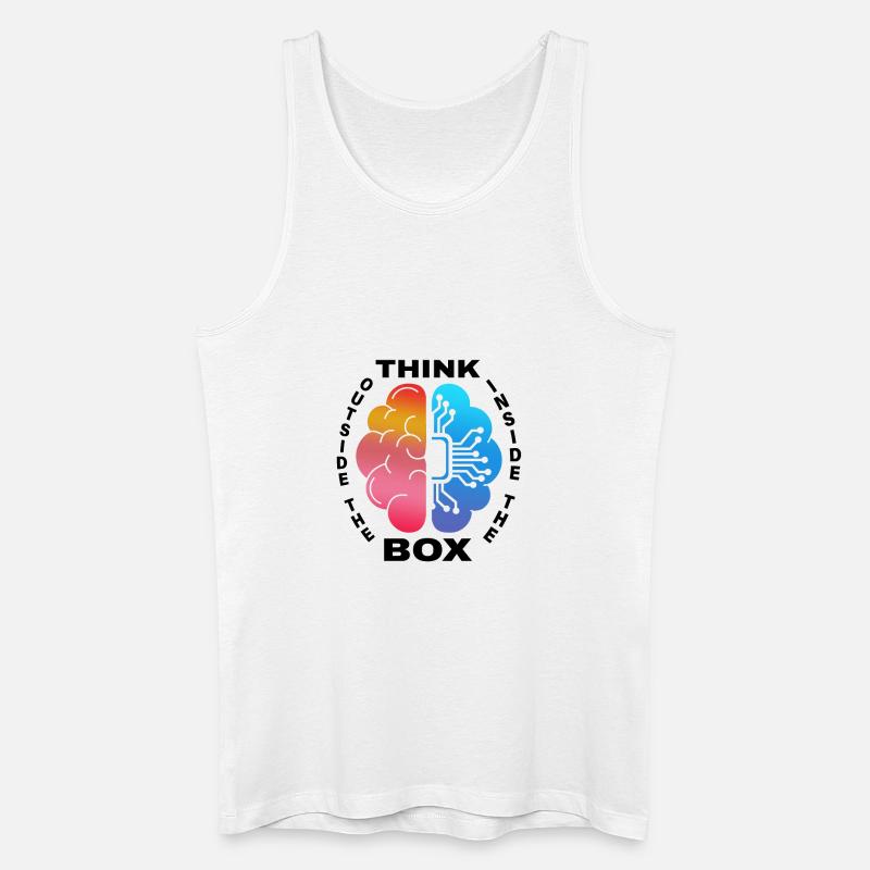 Think outside / inside the Box - Männer Bio Tank Top - Weiß
