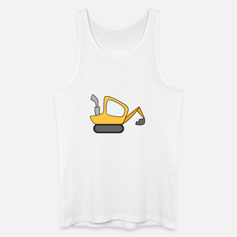 Bagger - Männer Bio Tank Top - Weiß