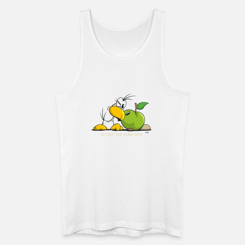 SITO - Da is(s)t der Wurm drin! - Männer Bio Tank Top - Weiß