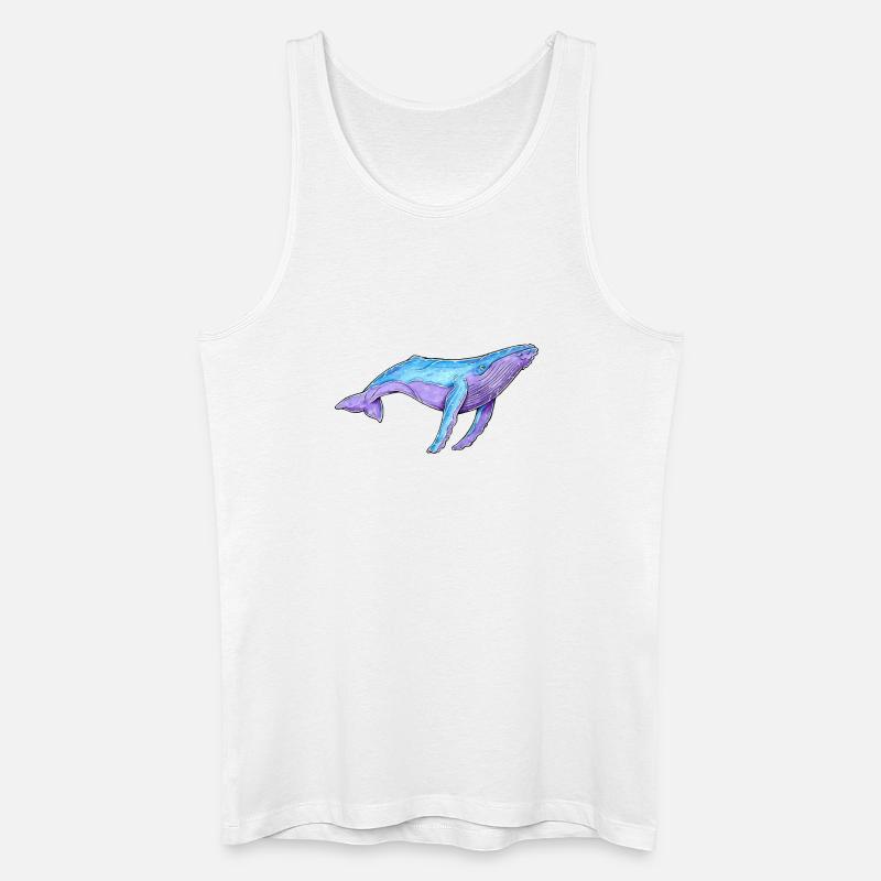 Buckelwal Aquarell - Männer Bio Tank Top - Weiß