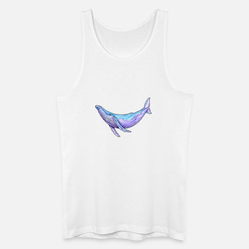 Buckelwal Aquarell - Männer Bio Tank Top - Weiß