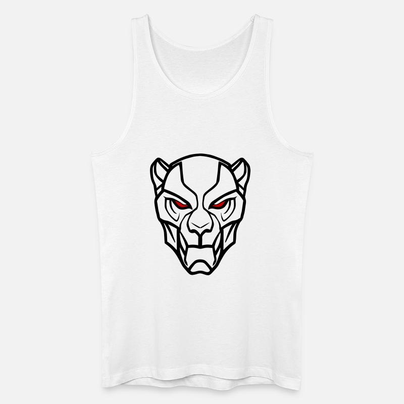 Vector Löwenkopf Design - Männer Bio Tank Top - Weiß