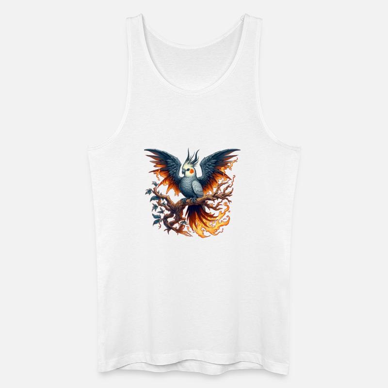 Nymphensittich (15) - Männer Bio Tank Top - Weiß