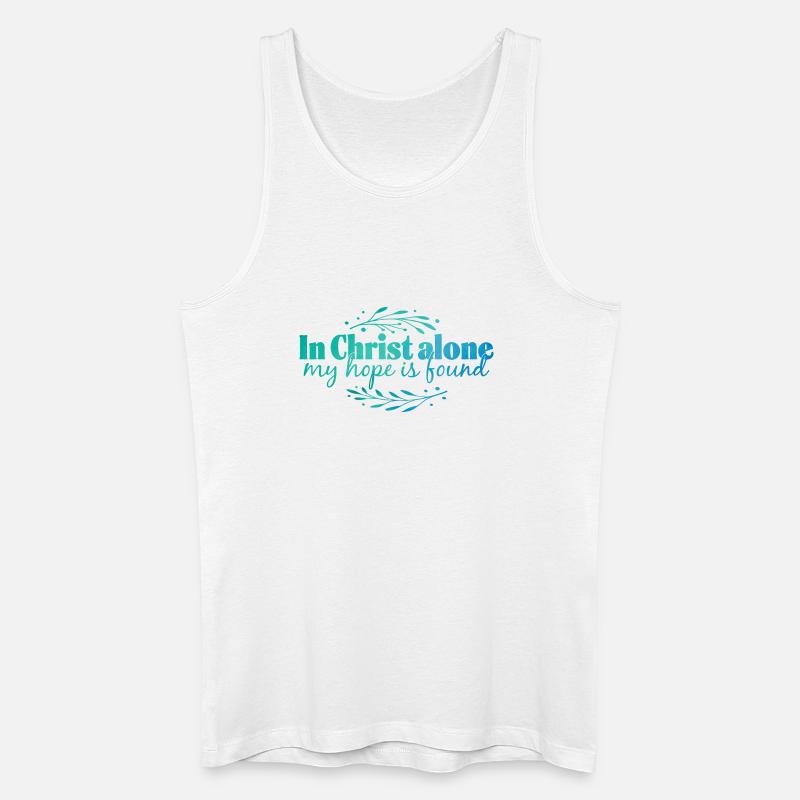 In Christ alone - Männer Bio Tank Top - Weiß