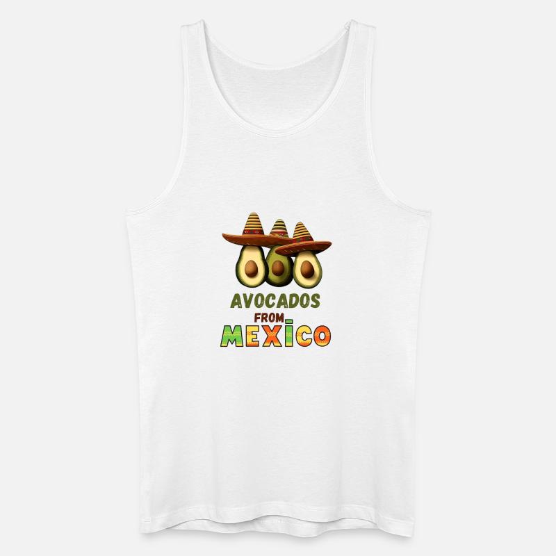 Avocado mit Mexiko - Männer Bio Tank Top - Weiß