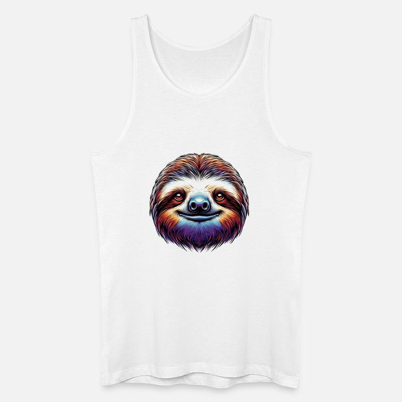 Faultier - Männer Bio Tank Top - Weiß