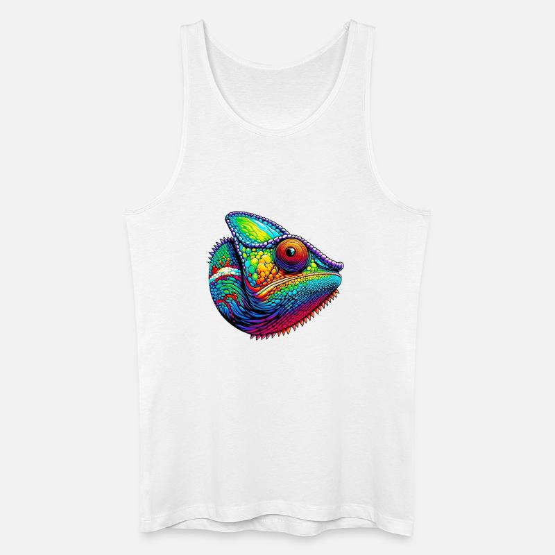 Chamäleon - Männer Bio Tank Top - Weiß