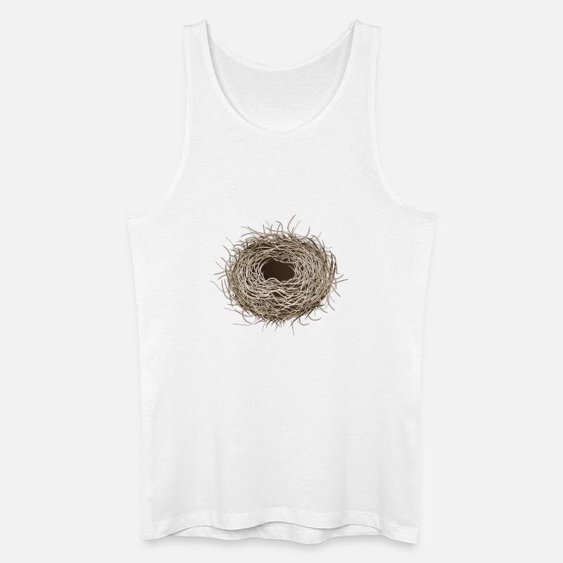 leeres Vogelnest oder Osternest zum Frühling - Männer Bio Tank Top - Weiß
