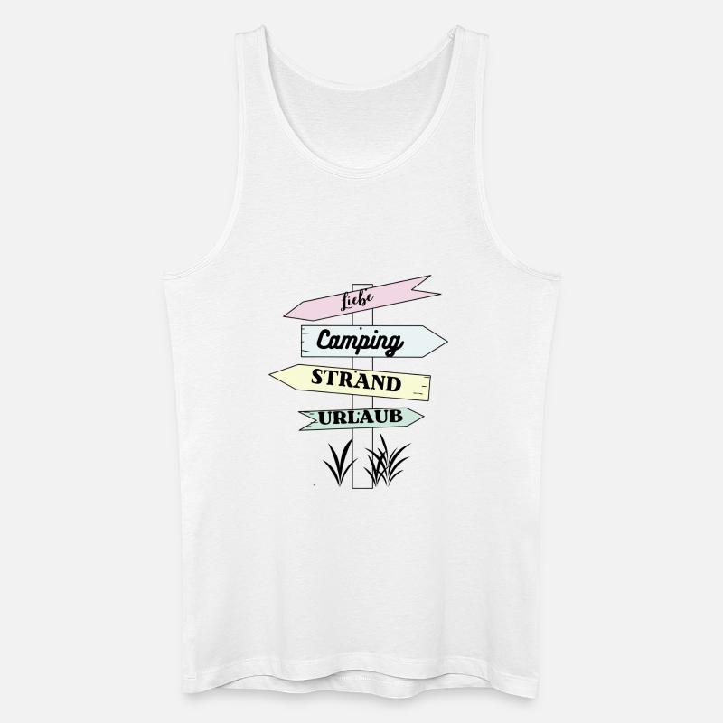 Camping Strand Urlaub Liebe - Männer Bio Tank Top - Weiß