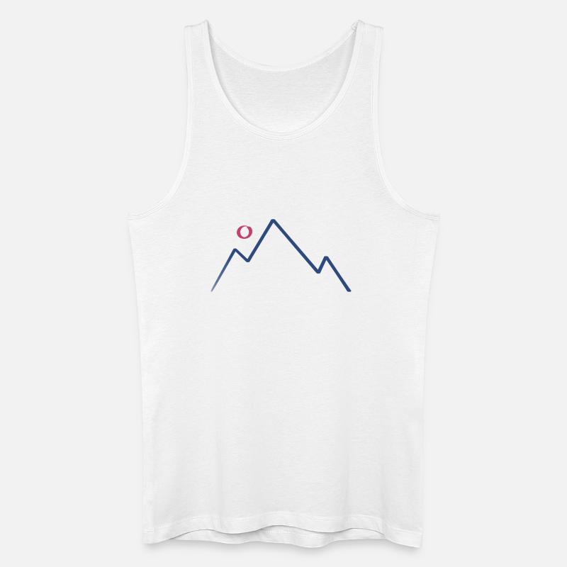 Mountain Sun - Männer Bio Tank Top - Weiß