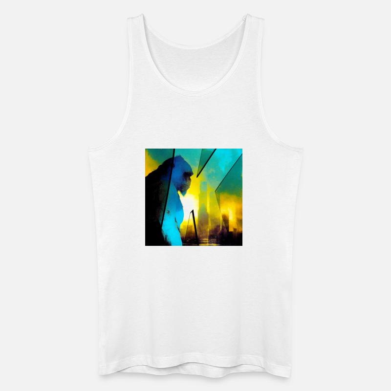 Gorilla 01 - K1 - Männer Bio Tank Top - Weiß