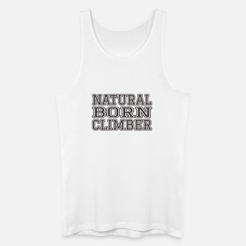 Geborener Kletterer - Männer Bio Tank Top - Weiß