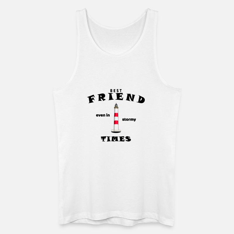 Bester Freund, beste Freundin, Freunde, Englisch - Männer Bio Tank Top - Weiß