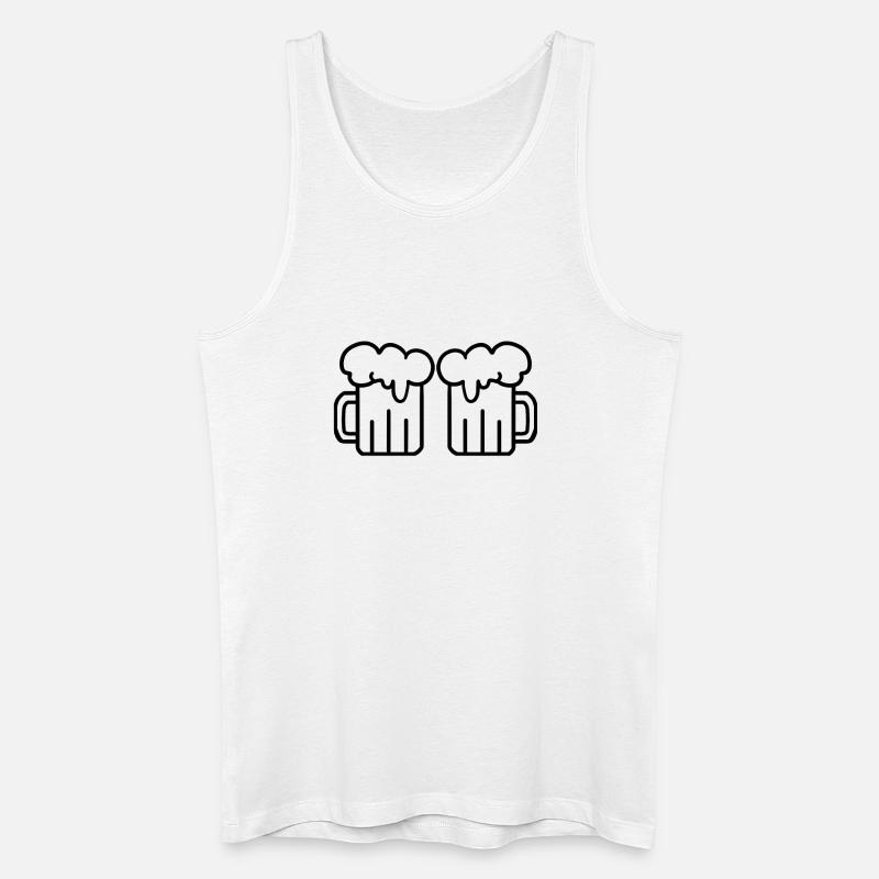 Bier - Männer Bio Tank Top - Weiß