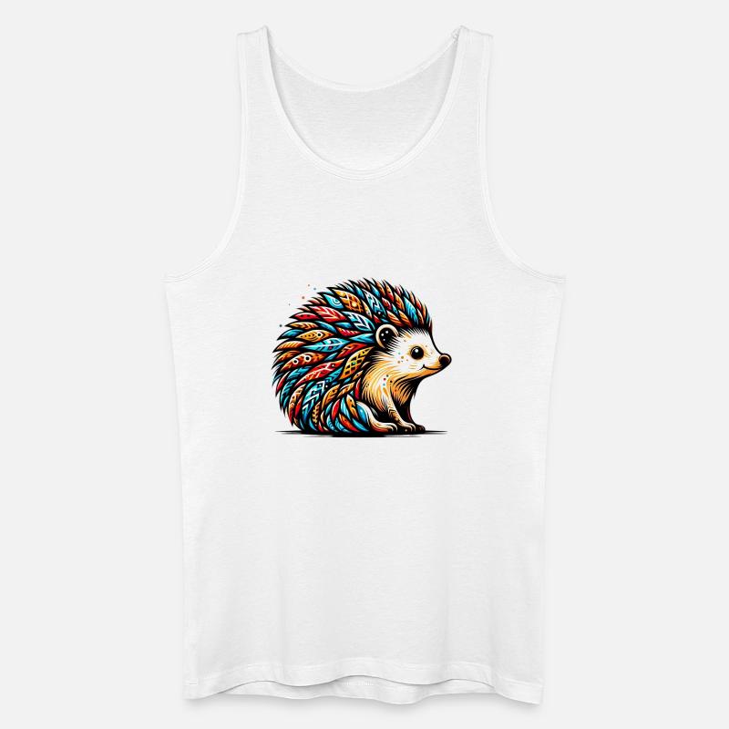 Igel - Männer Bio Tank Top - Weiß