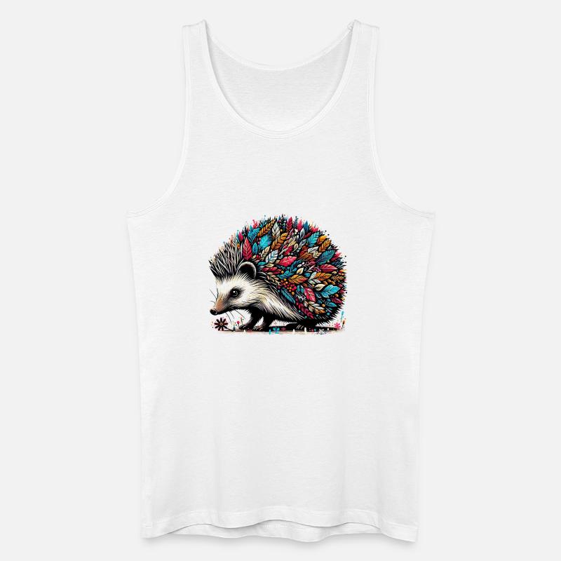 Igel - Männer Bio Tank Top - Weiß