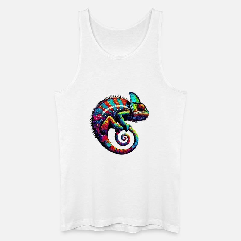 Chamäleon - Männer Bio Tank Top - Weiß
