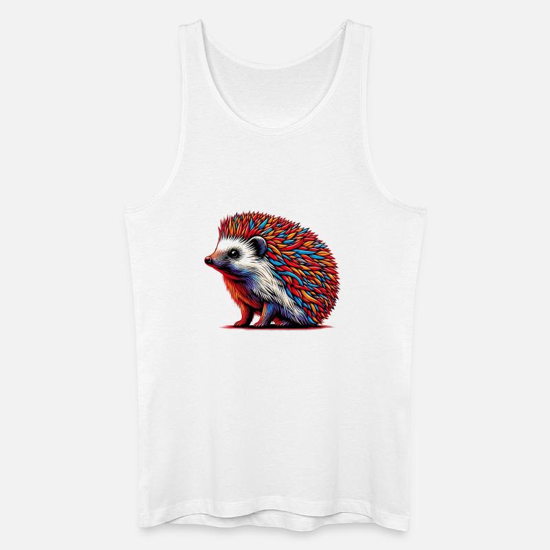 Igel - Männer Bio Tank Top - Weiß