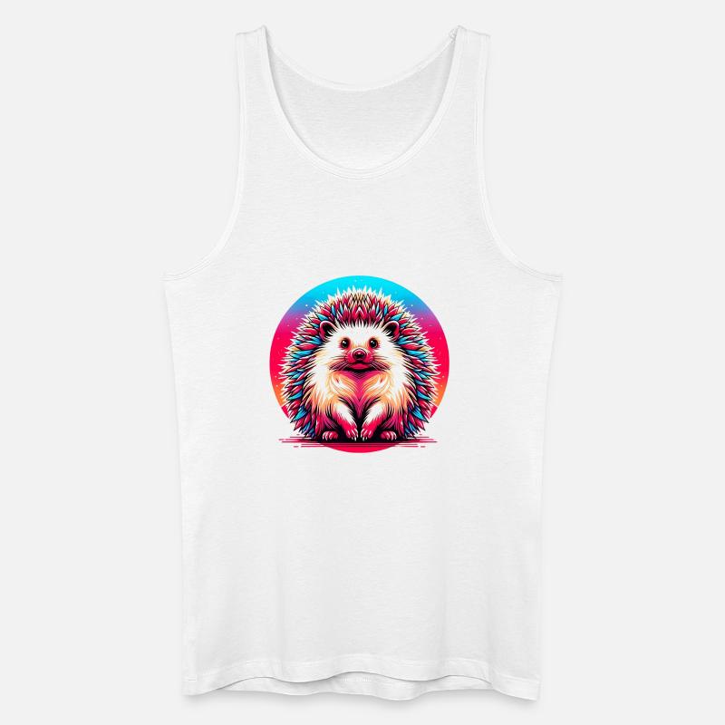 Igel - Männer Bio Tank Top - Weiß
