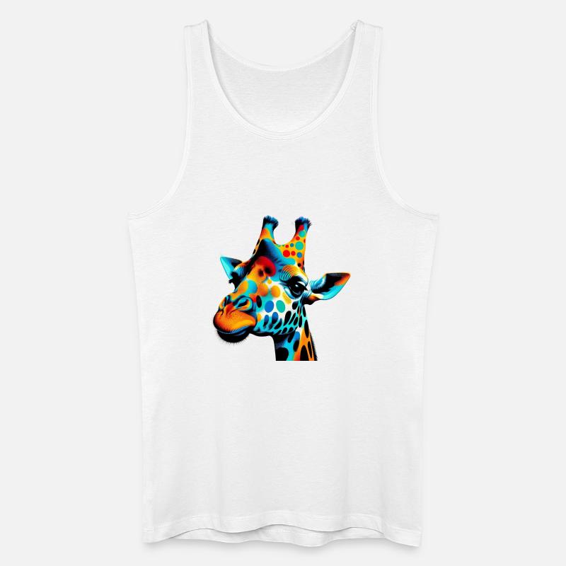 Giraffe Pop Art - Männer Bio Tank Top - Weiß