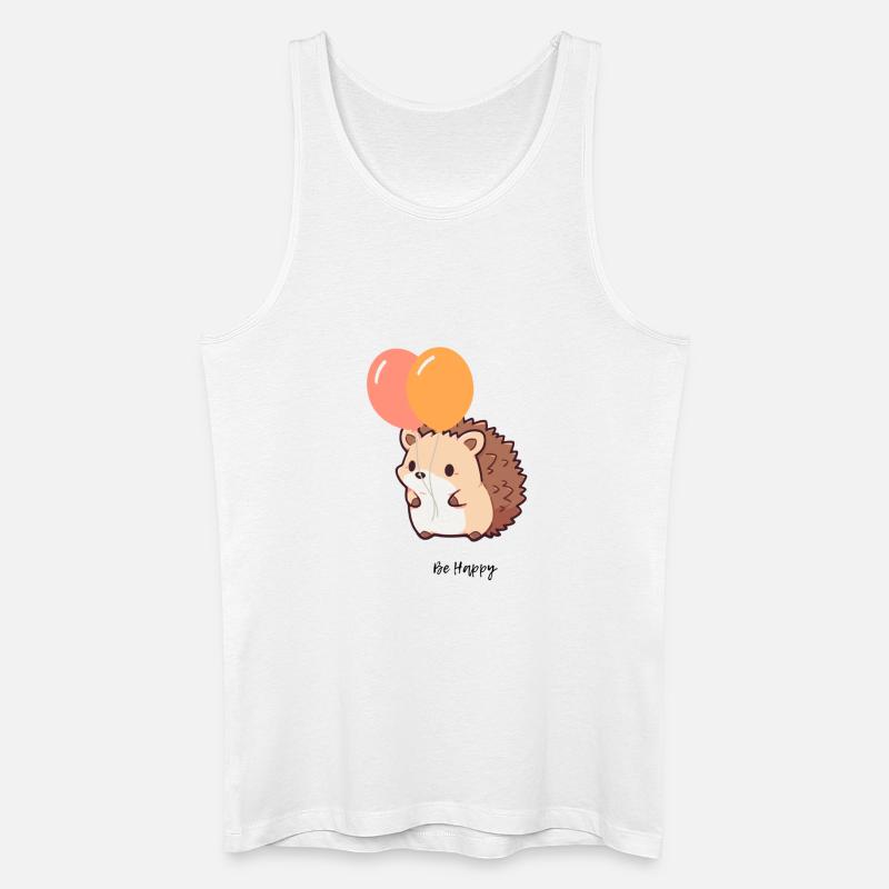 Süßer Igel - Männer Bio Tank Top - Weiß