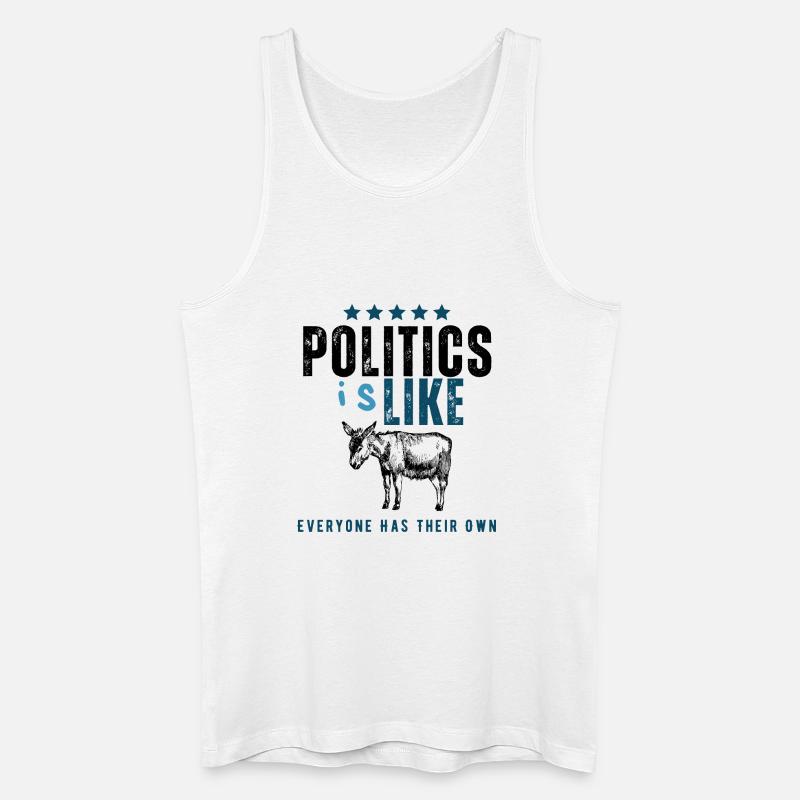 IsLike Distressed Logo Typografie - Männer Bio Tank Top - Weiß