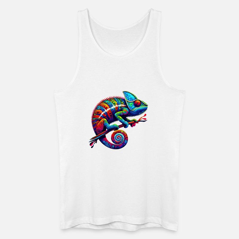 Chamäleon - Männer Bio Tank Top - Weiß